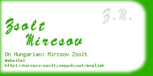 zsolt mircsov business card